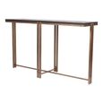 Dalston Console Table - Black Sandblasted Wood - Round