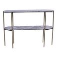 Toronto Console Table - Grey Marble - Oval