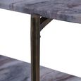 Toronto Console Table - Grey Marble - Oval