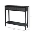 Lindon Console Table - 2 Drawer - Black