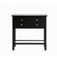 Lindon Console Table - 2 Drawer - Small - Black