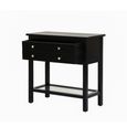 Lindon Console Table - 2 Drawer - Small - Black