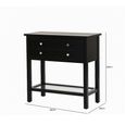 Lindon Console Table - 2 Drawer - Small - Black