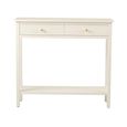 Lindon Console Table - 2 Drawer - Frosty White