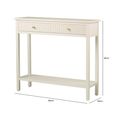 Lindon Console Table - 2 Drawer - Frosty White