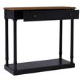 Loire Console Table - 1 Drawer - Black and Oak