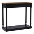Loire Console Table - 1 Drawer - Black and Oak