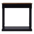 Loire Console Table - 1 Drawer - Black and Oak