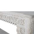 Lomax Console Table - White Carved Mango Wood - Large