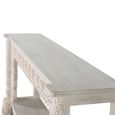Lomax Console Table - White Carved Mango Wood - Large