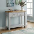 Lundy Console Table - 2 Drawer - Grey Painted
