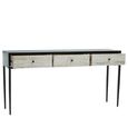 Luxor Console Table - Black and Grey Pine Wood - 3 Drawer