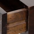 Macedonia Console Table - Carved Dark Mango Wood - 2 Drawer