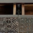 Macedonia Console Table - Carved Dark Mango Wood - 2 Drawer