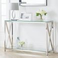 Miami Console Table - 120cm - Glass and Chrome
