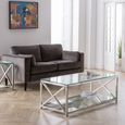 Miami Console Table - 120cm - Glass and Chrome