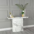 Naples White Marble Console Table