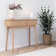 Nikko Console Table - 2 Door - Curved - Fluted - Pine Wood