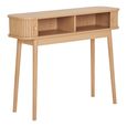 Nikko Console Table - 2 Door - Curved - Fluted - Pine Wood