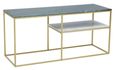 Nirav Console Table - Marble with Gold Base