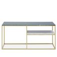 Nirav Console Table - Marble with Gold Base