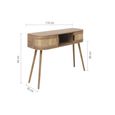 Noah Console Table - 110cm - Oak and Rattan