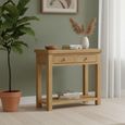Normandy Console Table - 2 Drawer - Oak