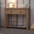 Torino Console Table - 2 Drawer - Oak