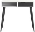 Oslo White and Black 1 Drawer Console Table