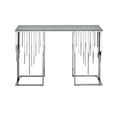 Owen Console Table - Smoke Glass and Chrome