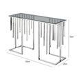 Owen Console Table - Smoke Glass and Chrome