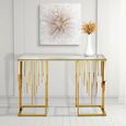 Owen Console Table - Tempered Glass and Gold