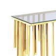 Owen Console Table - Tempered Glass and Gold