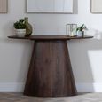 Palma Walnut Oval Console Table