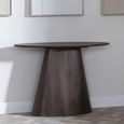 Palma Walnut Oval Console Table