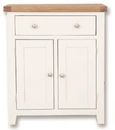 Perth White and Wood 2 Door Hall Cabinet