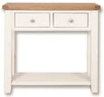 Perth White and Wood 2 Drawer Console Table