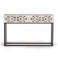 Quintana Console Table - Washed Carved - Mango Wood - 2 Drawer