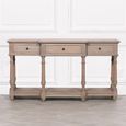 Rustic Breakfront Console Table - 3 Drawer