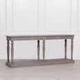 Rustic Mango Wood Column Console Table - Large