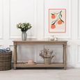 Rustic Wood Farmhouse Console Table - Large