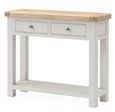 Salcombe Console Table - 2 Drawer - Grey Oak