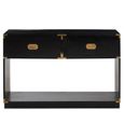 Sarter Console Table - 2 Drawer - Black Mango Wood