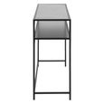 Seaford Console Table - Black Melamine and Metal