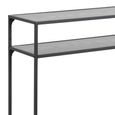 Seaford Console Table - Black Melamine and Metal