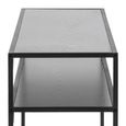 Seaford Console Table - Black Melamine and Metal