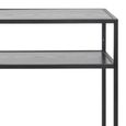 Seaford Console Table - Black Melamine and Metal