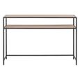 Seaford Console Table - Oak and Black Metal