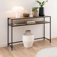 Seaford Console Table - Oak and Black Metal