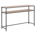 Seaford Console Table - Oak and Black Metal